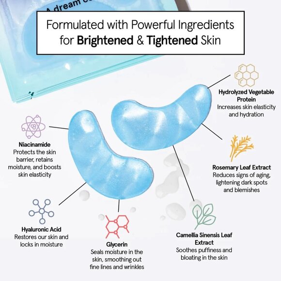 ➡️ 2/$25 ⬅️ Grace & Stella—Blue 💎Illuminating💎 Eye Masks—6 Pairs *New* - Picture 6 of 10